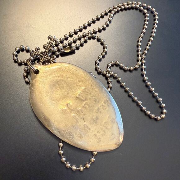 Artisan Vintage Silver Plated Spoon Cross Pendant - Picture 8 of 8